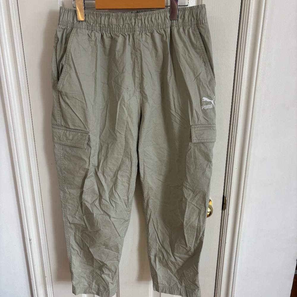 mens puma tan athletic pants + accepting offers - Picture 1 of 8